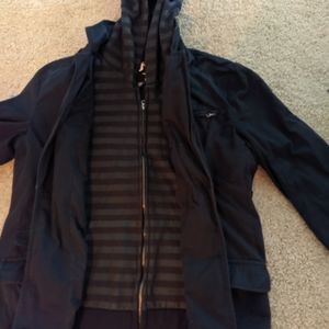 Guess xl attached hoodie linen jacket